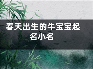  春天出生的牛宝宝起名小名 