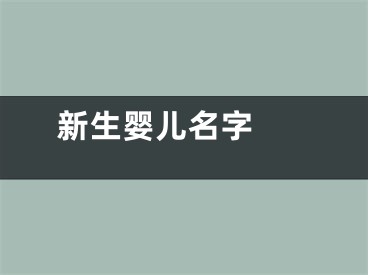  新生婴儿名字 