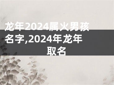龙年2024属火男孩名字,2024年龙年取名