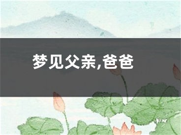 梦见父亲,爸爸