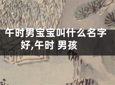 午时男宝宝叫什么名字好,午时 男孩