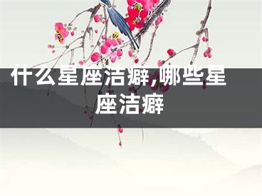 什么星座洁癖,哪些星座洁癖