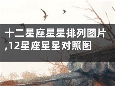 十二星座星星排列图片,12星座星星对照图