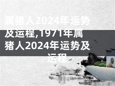 属猪人2024年运势及运程,1971年属猪人2024年运势及运程