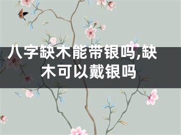 八字缺木能带银吗,缺木可以戴银吗