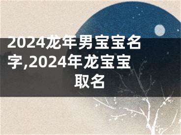 2024龙年男宝宝名字,2024年龙宝宝取名