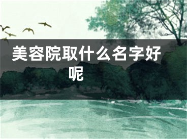  美容院取什么名字好呢  