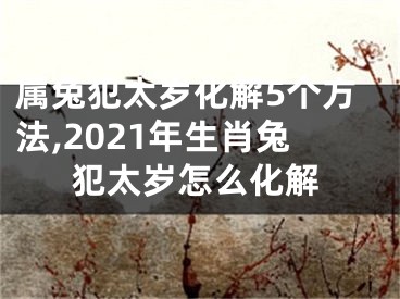 属兔犯太岁化解5个方法,2021年生肖兔犯太岁怎么化解