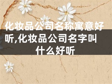 化妆品公司名称寓意好听,化妆品公司名字叫什么好听