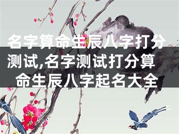 名字算命生辰八字打分测试,名字测试打分算命生辰八字起名大全