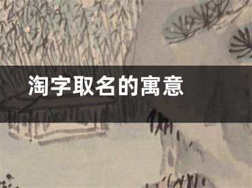  淘字取名的寓意 