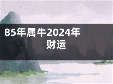 85年属牛2024年财运