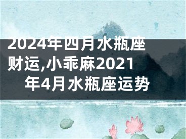 2024年四月水瓶座财运,小乖麻2021年4月水瓶座运势