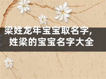 梁姓龙年宝宝取名字,姓梁的宝宝名字大全