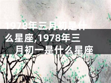 1978年三月初是什么星座,1978年三月初一是什么星座