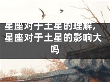 星座对于土星的理解,星座对于土星的影响大吗