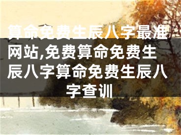 算命免费生辰八字最准网站,免费算命免费生辰八字算命免费生辰八字查训