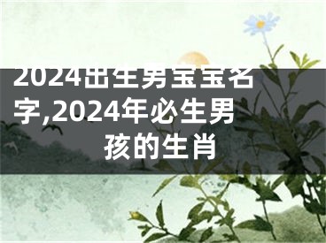 2024出生男宝宝名字,2024年必生男孩的生肖