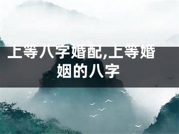 上等八字婚配,上等婚姻的八字