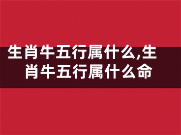 生肖牛五行属什么,生肖牛五行属什么命