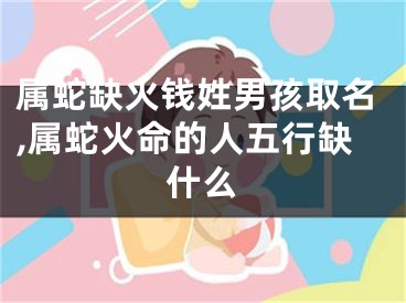 属蛇缺火钱姓男孩取名,属蛇火命的人五行缺什么