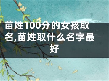 苗姓100分的女孩取名,苗姓取什么名字最好