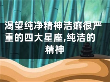 渴望纯净精神洁癖很严重的四大星座,纯洁的精神