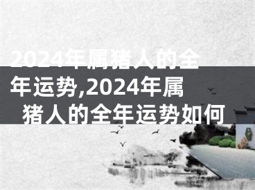 2024年属猪人的全年运势,2024年属猪人的全年运势如何