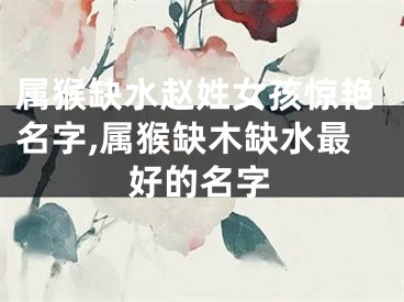 属猴缺水赵姓女孩惊艳名字,属猴缺木缺水最好的名字