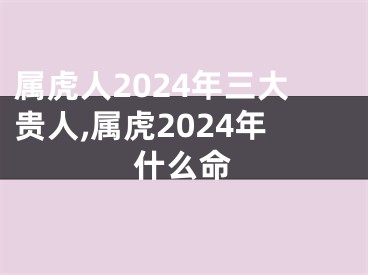 属虎人2024年三大贵人,属虎2024年什么命