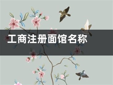  工商注册面馆名称 