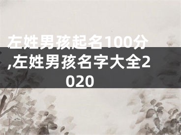 左姓男孩起名100分,左姓男孩名字大全2020