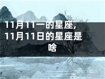 11月11一的星座,11月11日的星座是啥