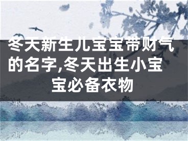 冬天新生儿宝宝带财气的名字,冬天出生小宝宝必备衣物