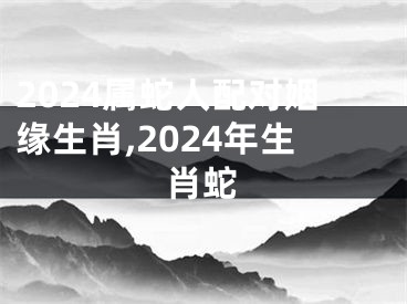 2024属蛇人配对姻缘生肖,2024年生肖蛇