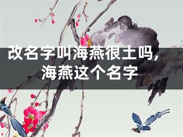 改名字叫海燕很土吗,海燕这个名字