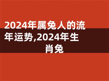 2024年属兔人的流年运势,2024年生肖兔