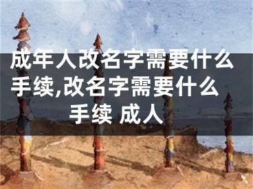 成年人改名字需要什么手续,改名字需要什么手续 成人