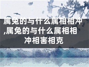 属兔的与什么属相相冲,属兔的与什么属相相冲相害相克