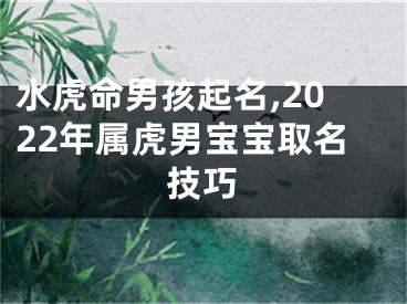 水虎命男孩起名,2022年属虎男宝宝取名技巧