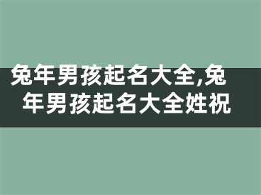 兔年男孩起名大全,兔年男孩起名大全姓祝