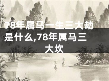 78年属马一生三大劫是什么,78年属马三大坎