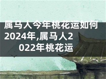 属马人今年桃花运如何2024年,属马人2022年桃花运