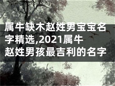 属牛缺木赵姓男宝宝名字精选,2021属牛赵姓男孩最吉利的名字