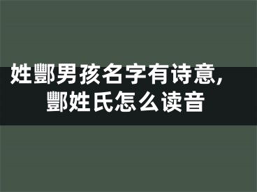 姓酆男孩名字有诗意,酆姓氏怎么读音