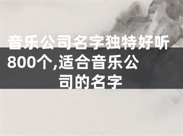 音乐公司名字独特好听800个,适合音乐公司的名字