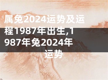 属兔2024运势及运程1987年出生,1987年兔2024年运势