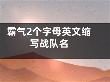  霸气2个字母英文缩写战队名 