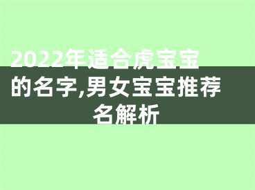 2022年适合虎宝宝的名字,男女宝宝推荐名解析