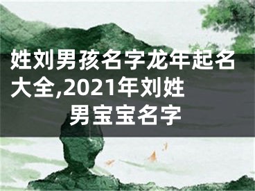 姓刘男孩名字龙年起名大全,2021年刘姓男宝宝名字